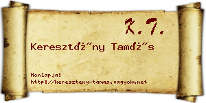 Keresztény Tamás névjegykártya